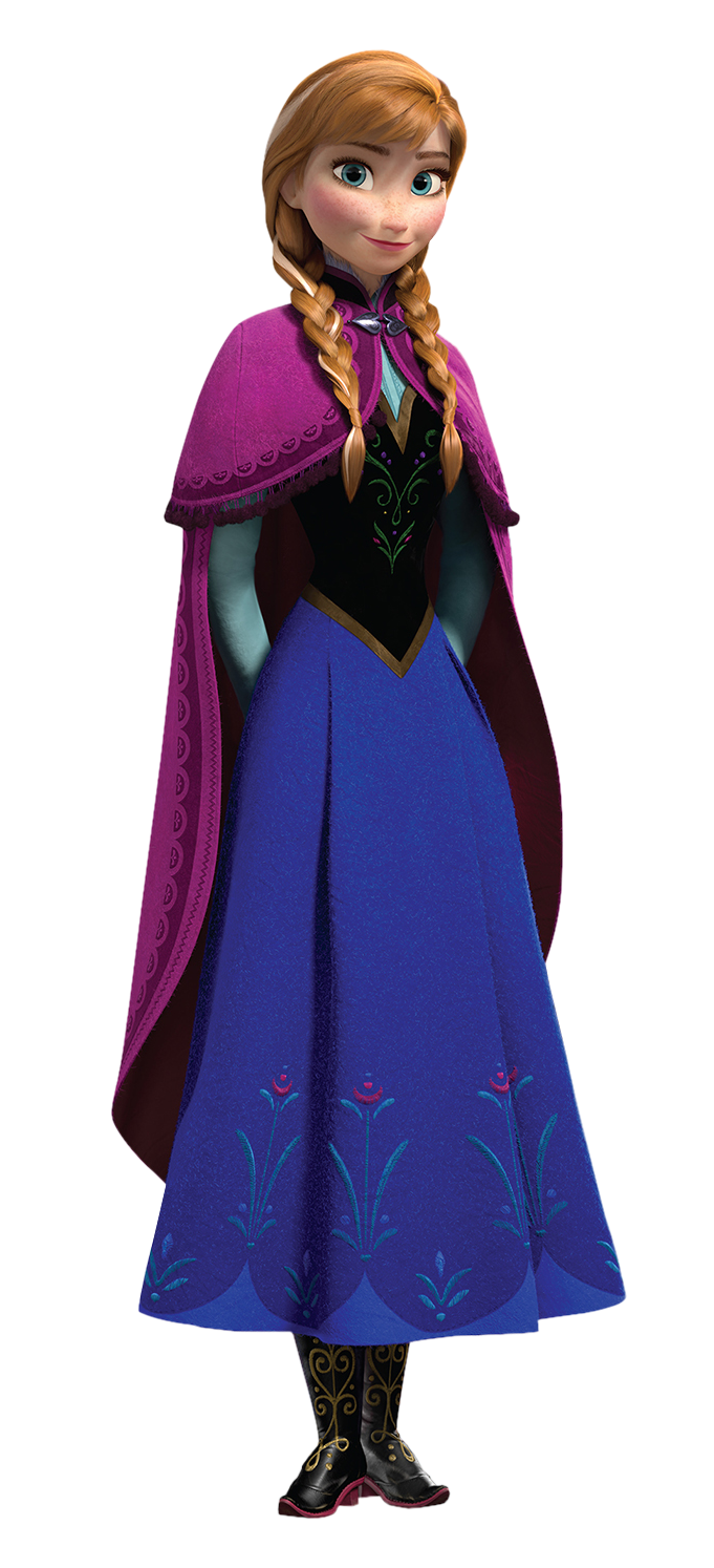 Anna, one of the heroines from the animated film Frozen.